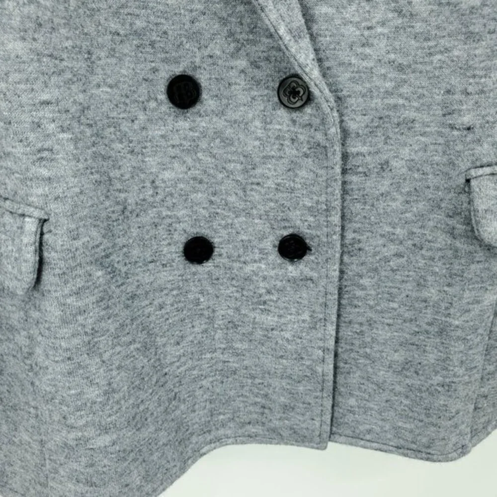 Betabrand LuxeMelange Double Breasted Blazer XL Charcoal Gray